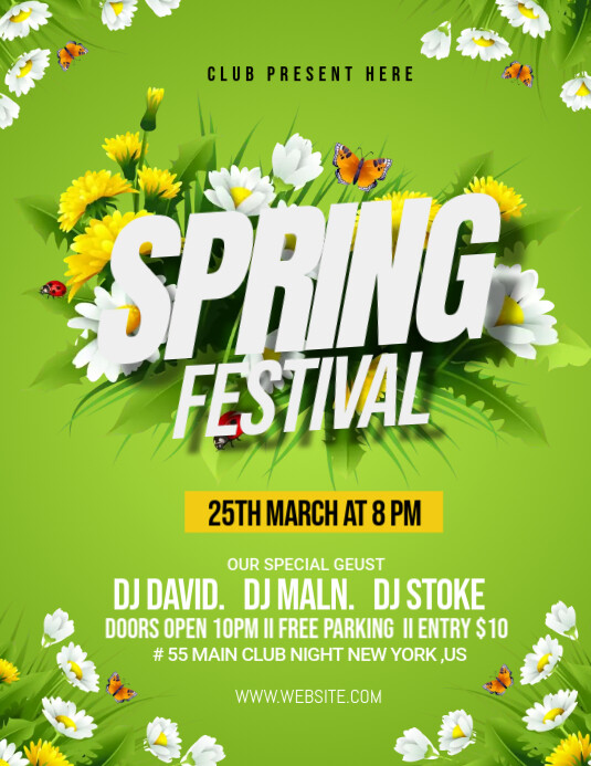 Spring Festival flyer Template | PosterMyWall