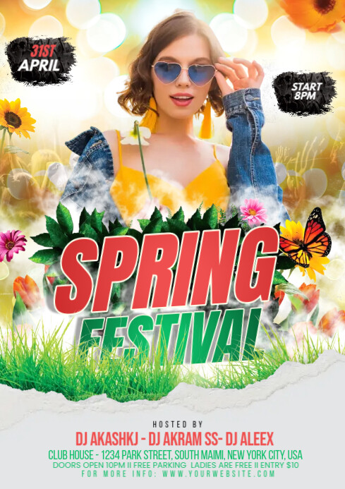 Spring Rush Flyers Spring Festival flyer Template | PosterMyWall