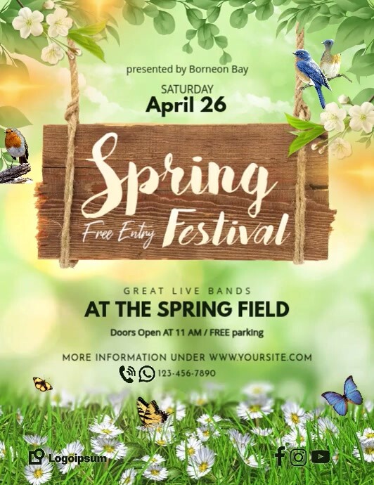 Spring Festival Flyer Template | PosterMyWall