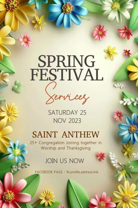 Spring Rush Flyers spring festival flyers Template | PosterMyWall