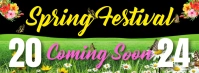 spring festival flyers Couverture Facebook template