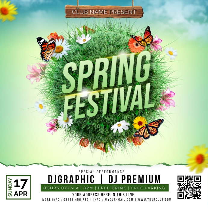 Spring festival Instagram Post Template | PosterMyWall