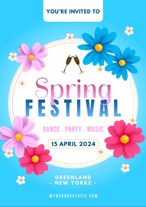 Spring Ball Invitations Spring Festival Invitation Template | PosterMyWall