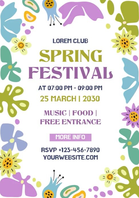 Spring Festival Night Party Template | PosterMyWall