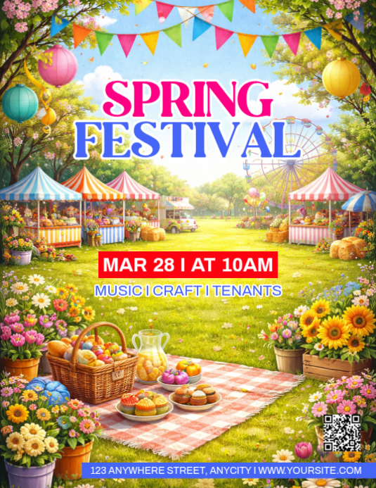 Spring Festival Flyers Template | PosterMyWall
