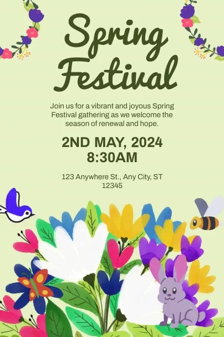 Spring Festival Party Ads Template | PosterMyWall