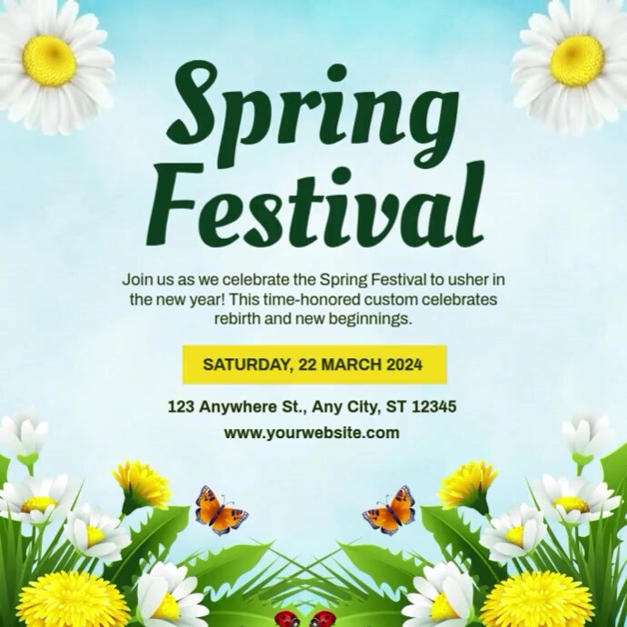 Spring Festival Party Template | PosterMyWall