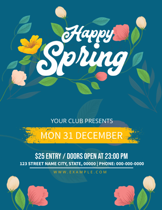 Spring Festival Party Flyer Template | PosterMyWall