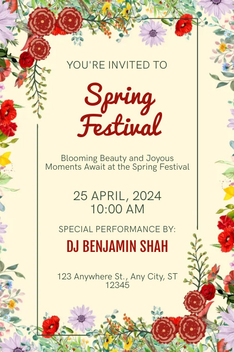 Spring Festival Poster Template | PosterMyWall