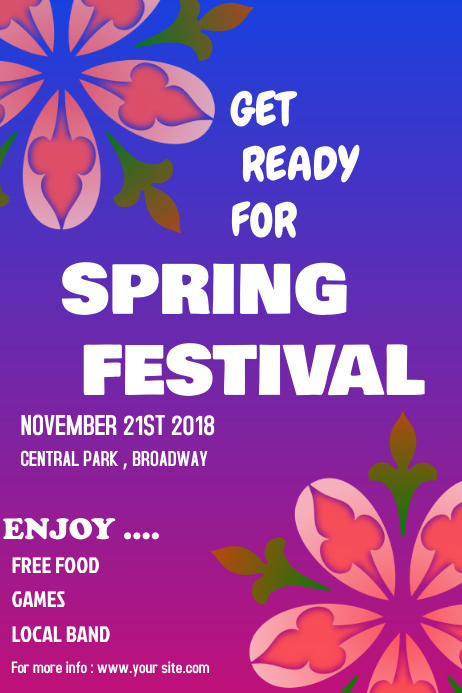 Spring Festival Poster Template | PosterMyWall