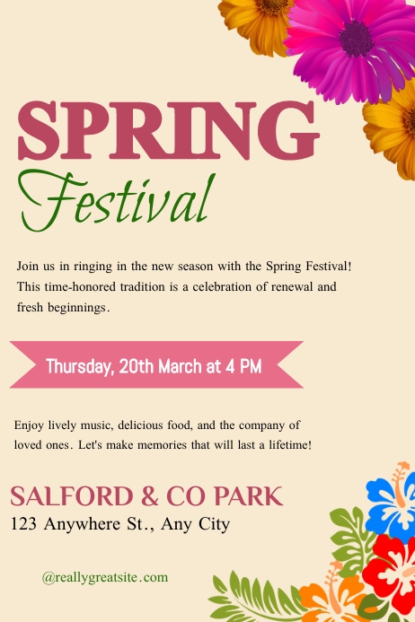 Spring Festival Poster Template. | PosterMyWall