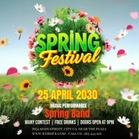 Spring Festival Spring Band Cuadrado (1:1) template
