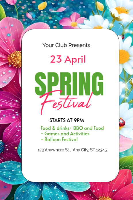 Spring festival spring party Template | PosterMyWall