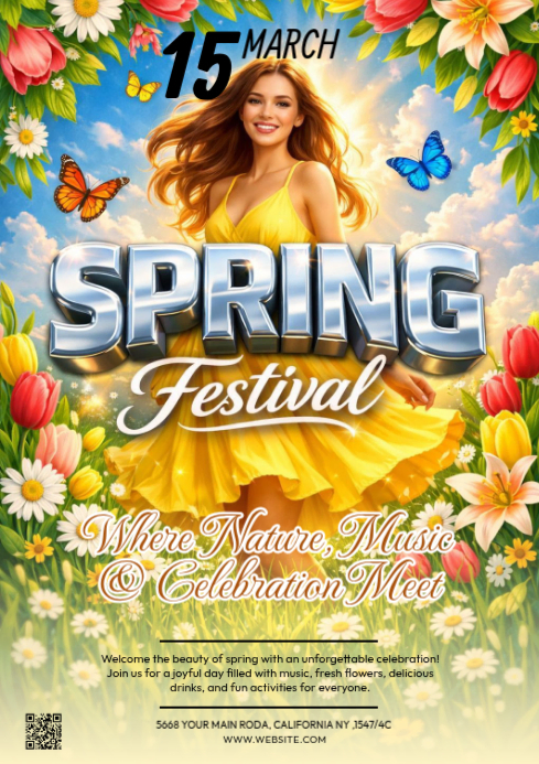 Copy of Spring Festival Template A1 | PosterMyWall