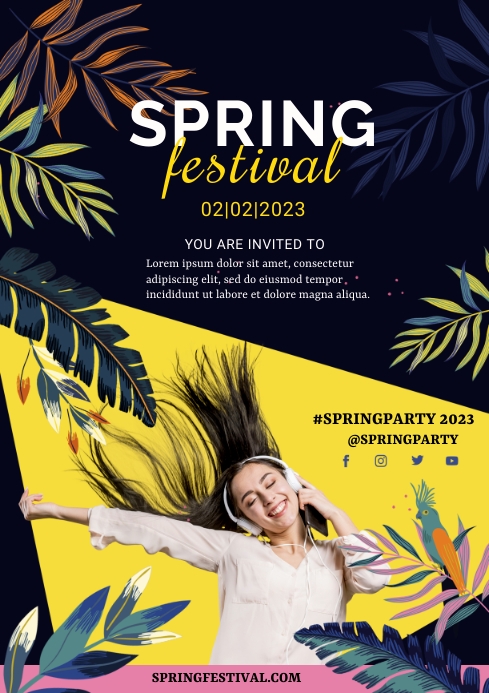 SPRING FESTIVAL TEMPLATE | PosterMyWall