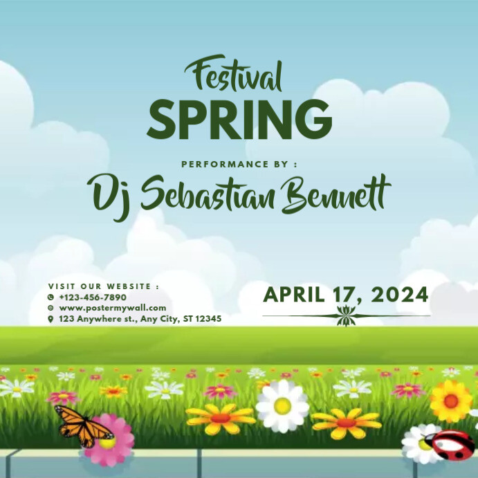 spring festival template | PosterMyWall