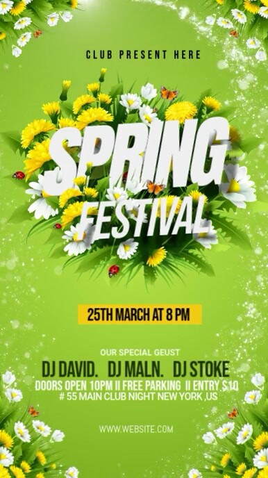 Spring festival video ad template | PosterMyWall