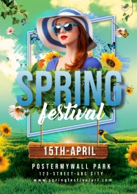 spring festival.spring,event A2 template