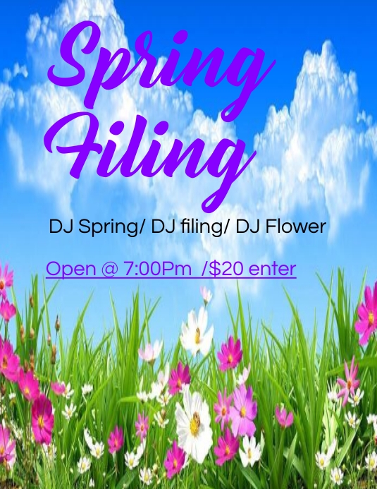 Spring filing Template | PosterMyWall