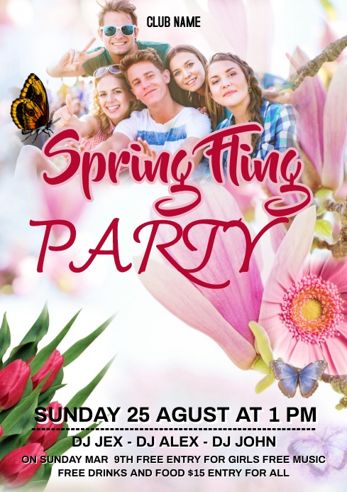 Spring Filing Party ad Template | PosterMyWall