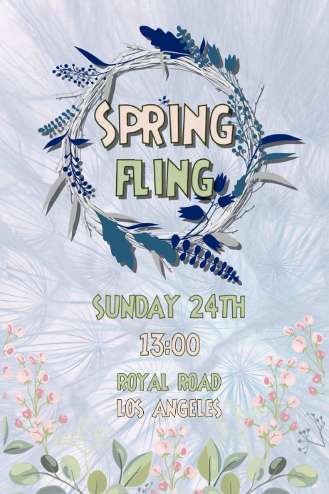 SPRING FLING Poster template