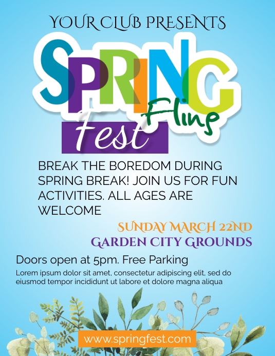 Spring Fling Template | PosterMyWall