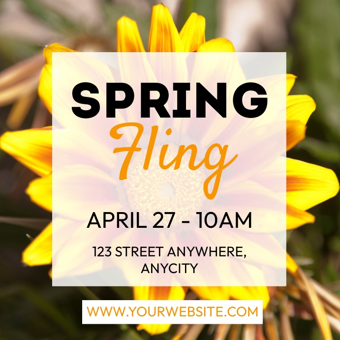 Spring Fling Instagram Post template