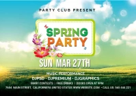 Spring Fling Kartu Pos template