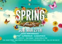 Spring Fling Postcard template