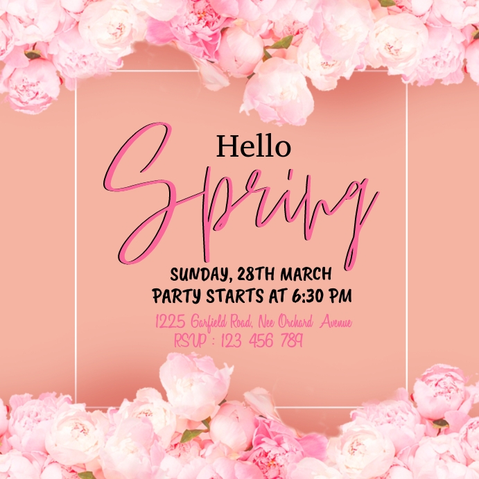 Spring Fling Event Instagram Post template