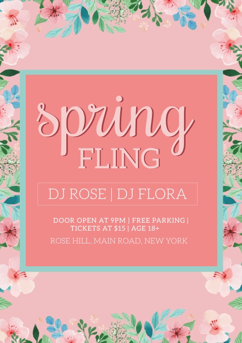 Spring Fling Event Template | PosterMyWall
