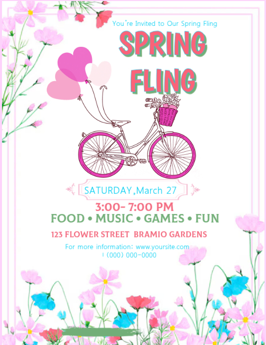Spring Fling Event Flyer / Editable Spring Fling Flyer, Modelo ...
