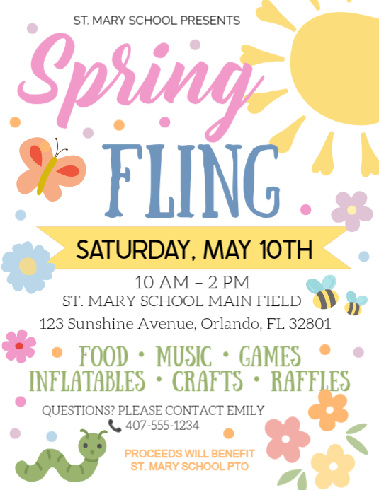 Spring Fling Flyer Templat | PosterMyWall
