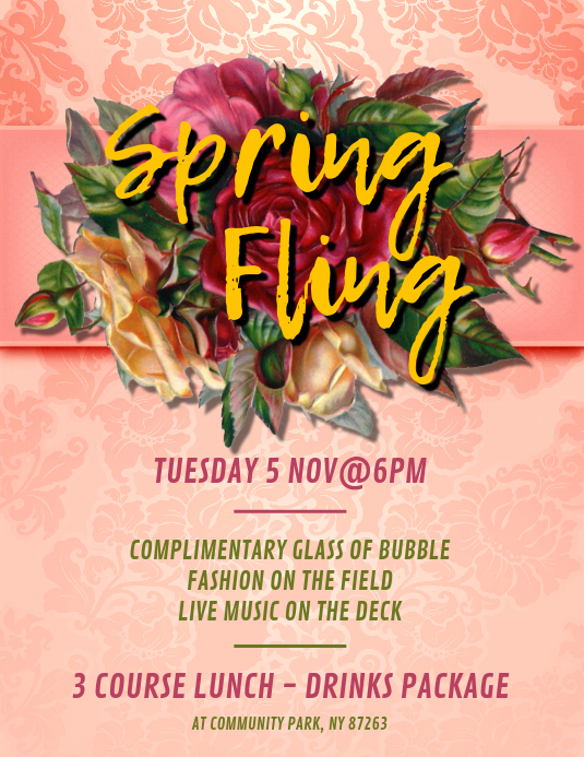 Spring Fling Flyer Template PosterMyWall