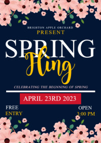 Spring Fling Invitation Layout Template | PosterMyWall
