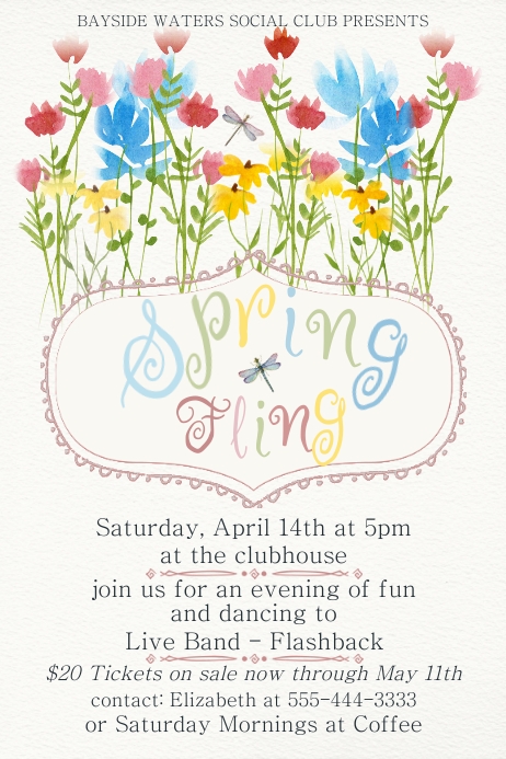 Spring Fling Party Invitation Poster Template | PosterMyWall