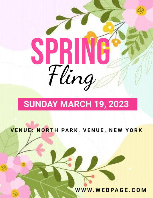 Spring Fling Poster, Spring Fling Template | PosterMyWall