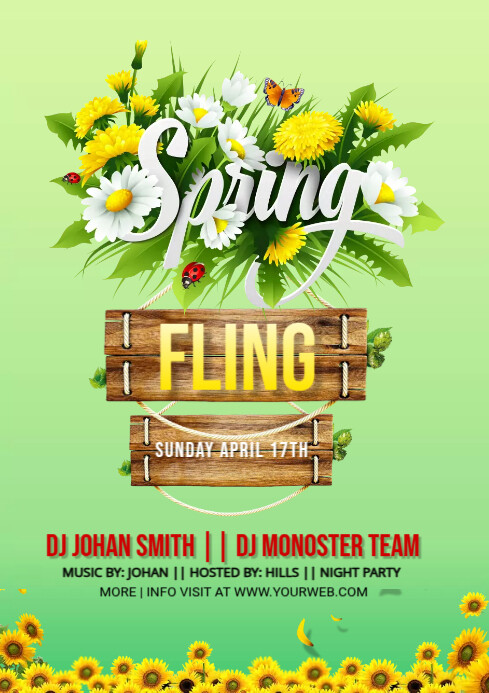 Spring Fling Poster Template | PosterMyWall