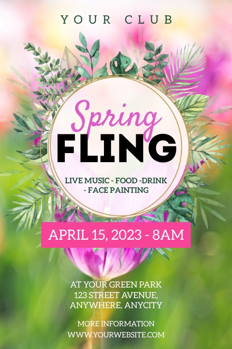 Spring Fling Poster Template | PosterMyWall