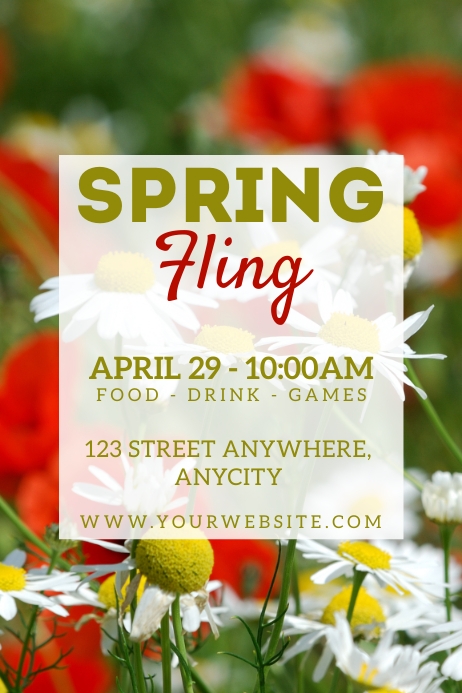 Spring Fling Poster Template | PosterMyWall