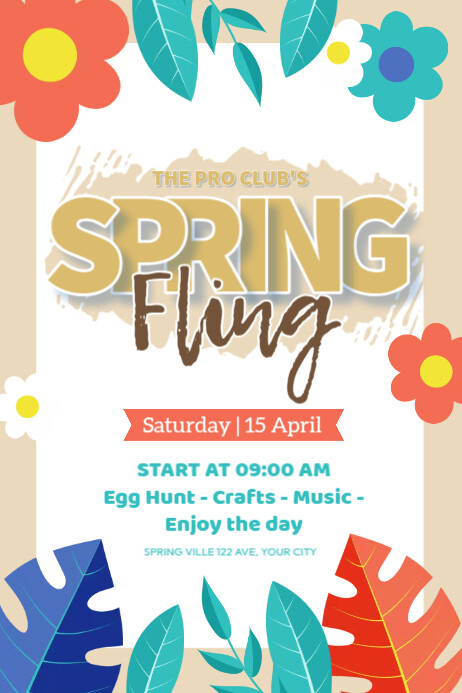Spring Fling Poster Template | PosterMyWall