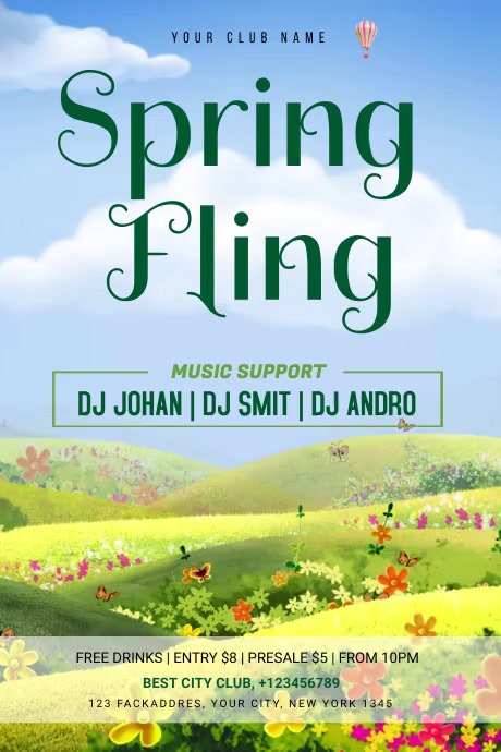 Spring Fling Poster Template | PosterMyWall