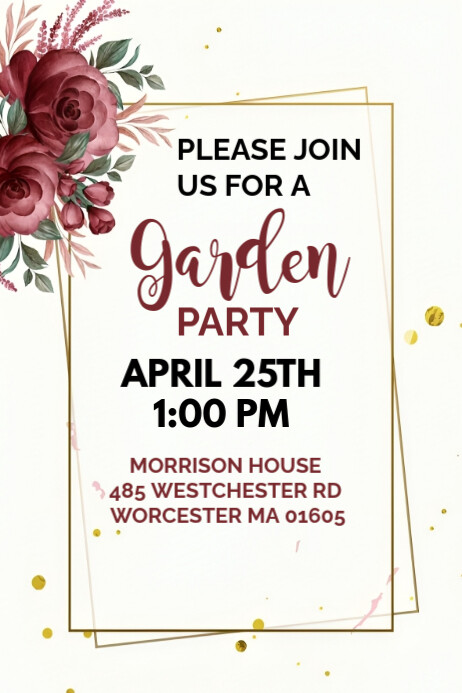 Spring Fling Soirée Poster template