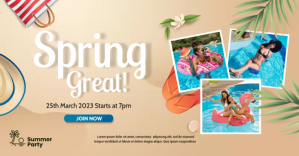 Spring Fling Template ภาพที่แชร์บน Facebook