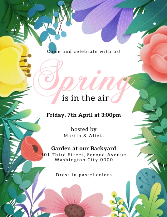 Spring Fling Template Ulotka (US Letter)