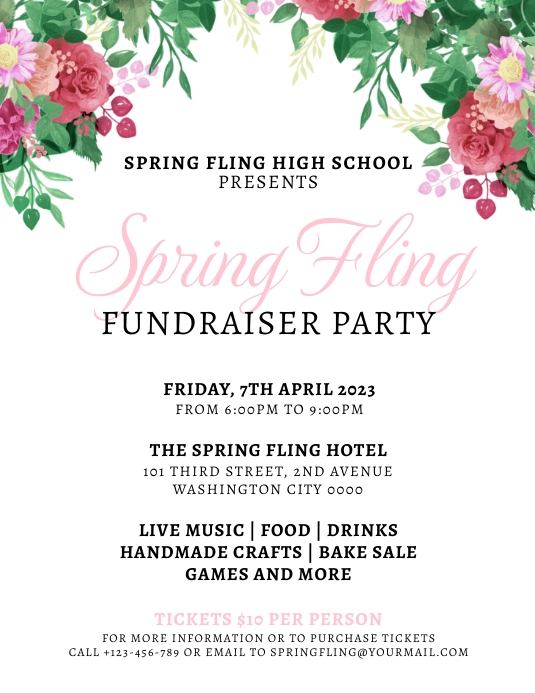 Spring Fling Template Pamflet (Letter AS)