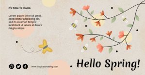 Spring Flower AD Facebook Event Cover template
