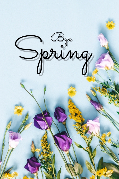 Spring flower Poster template