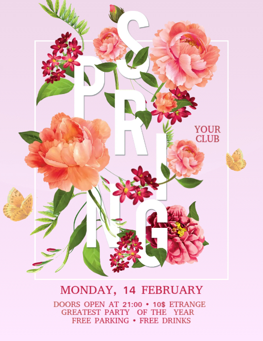 Spring Flyer Pinterest Spring Flyer Template | PosterMyWall