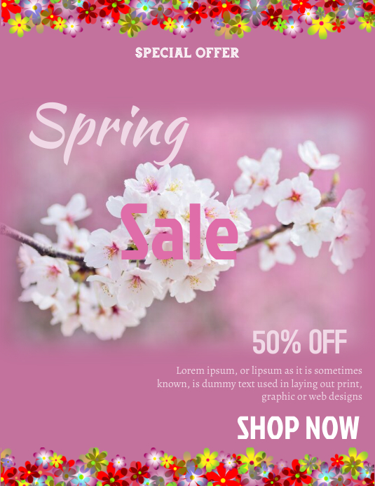 Spring Target Flyer spring flyer template | PosterMyWall